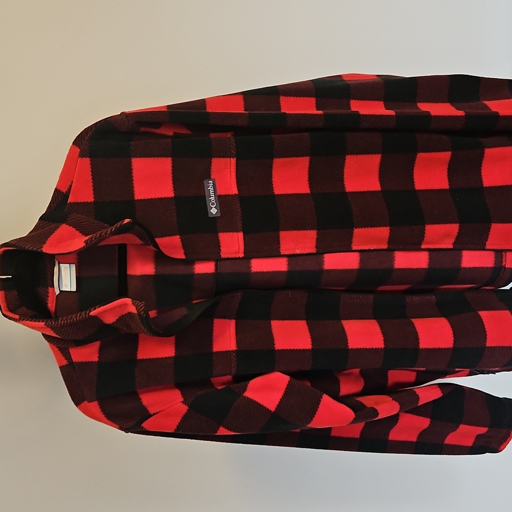 Columbia Red and Black Checkered Shirt Jacket